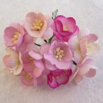 Цветы вишни микс в розовых тонах
