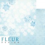 Лист бумаги для скрапбукинга коллекция "Зимние чудеса" от FLEUR design
