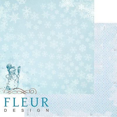 Лист бумаги для скрапбукинга коллекция "Зимние чудеса" от FLEUR design
